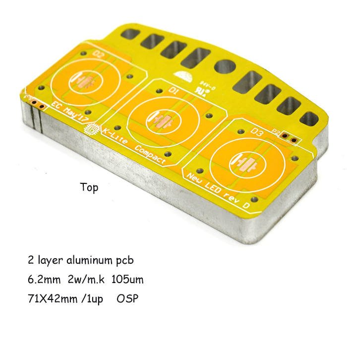 PCB din aluminiu cu 2 straturi